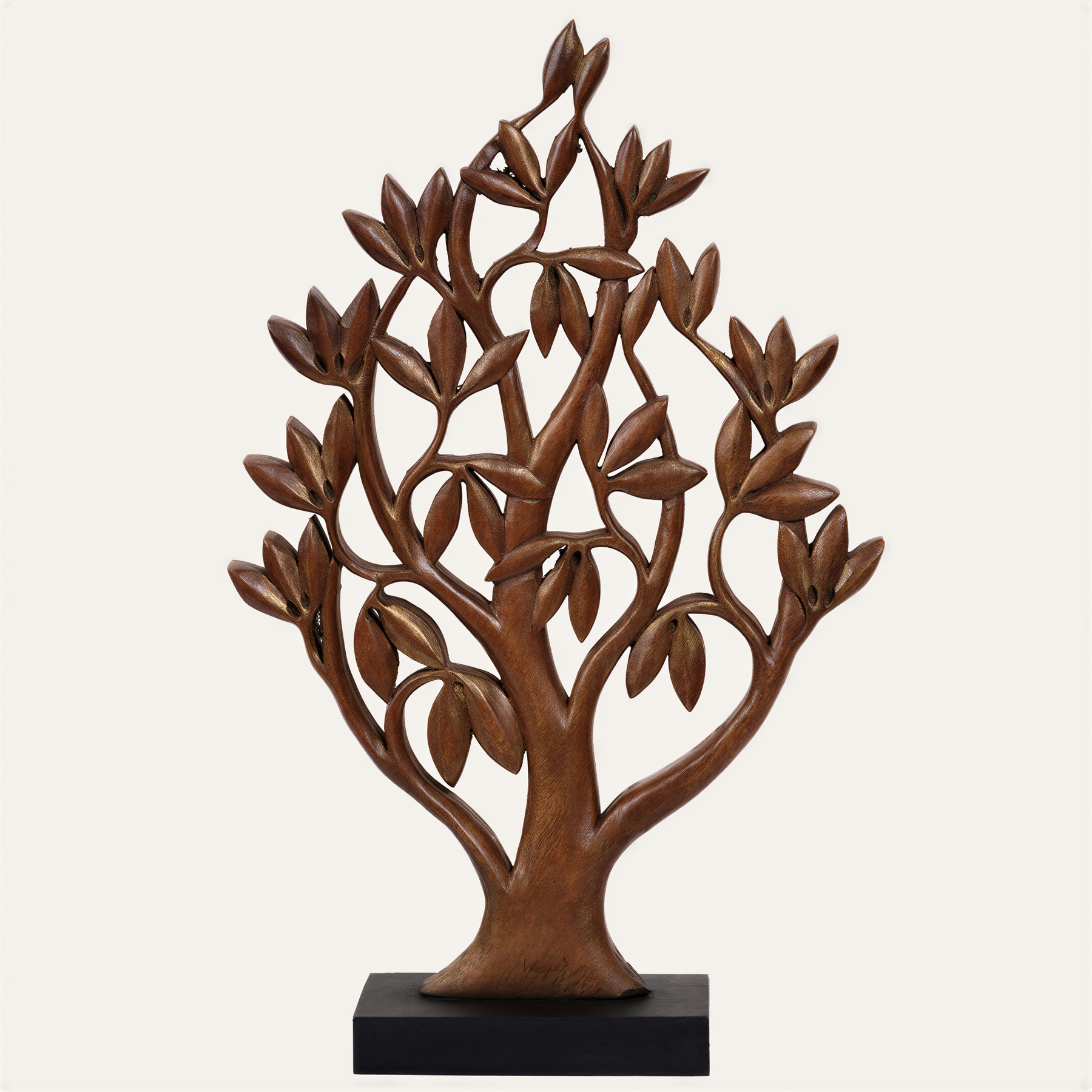 Shanklin Tree of Life Wooden Sculpture – Handmade Decorative Art | Decozen Luxe - Decozen 