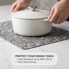 Set of four PVC placemats by 618EVA-8-10-4, showcasing colorful, durable plastic placemats for dining table decor.