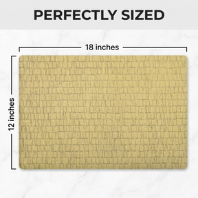 Set of 4 and 6 PVC placemats by 618EVA-7-2-4, showcasing colorful, durable table protectors on a dining table.