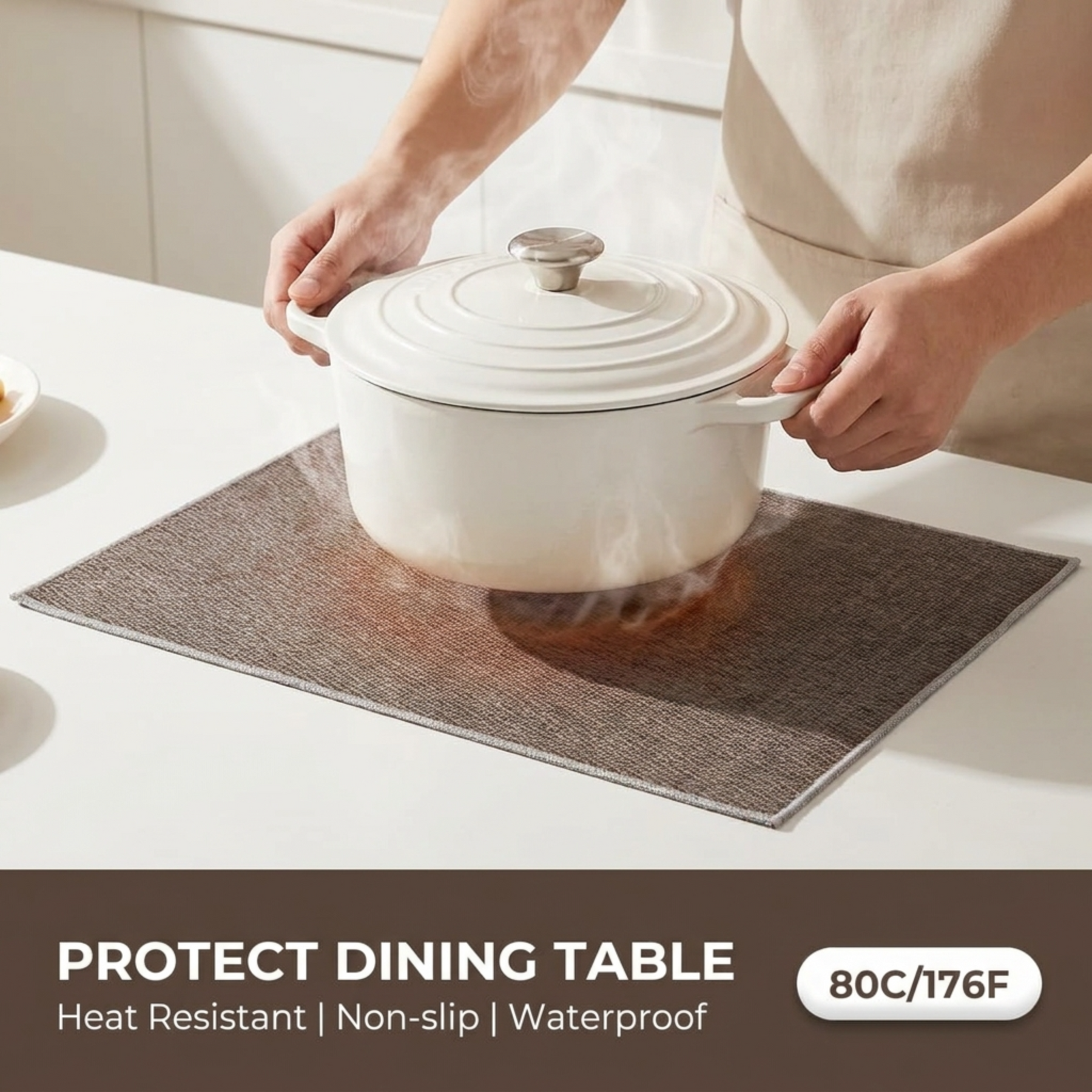 Set of four PVC placemats with colorful floral patterns, durable and easy to clean, by 618PVC-1-8-4.