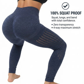 Yogazen Women's High-Waist Seamless Leggings – Ruched Butt Tummy-Control Tights