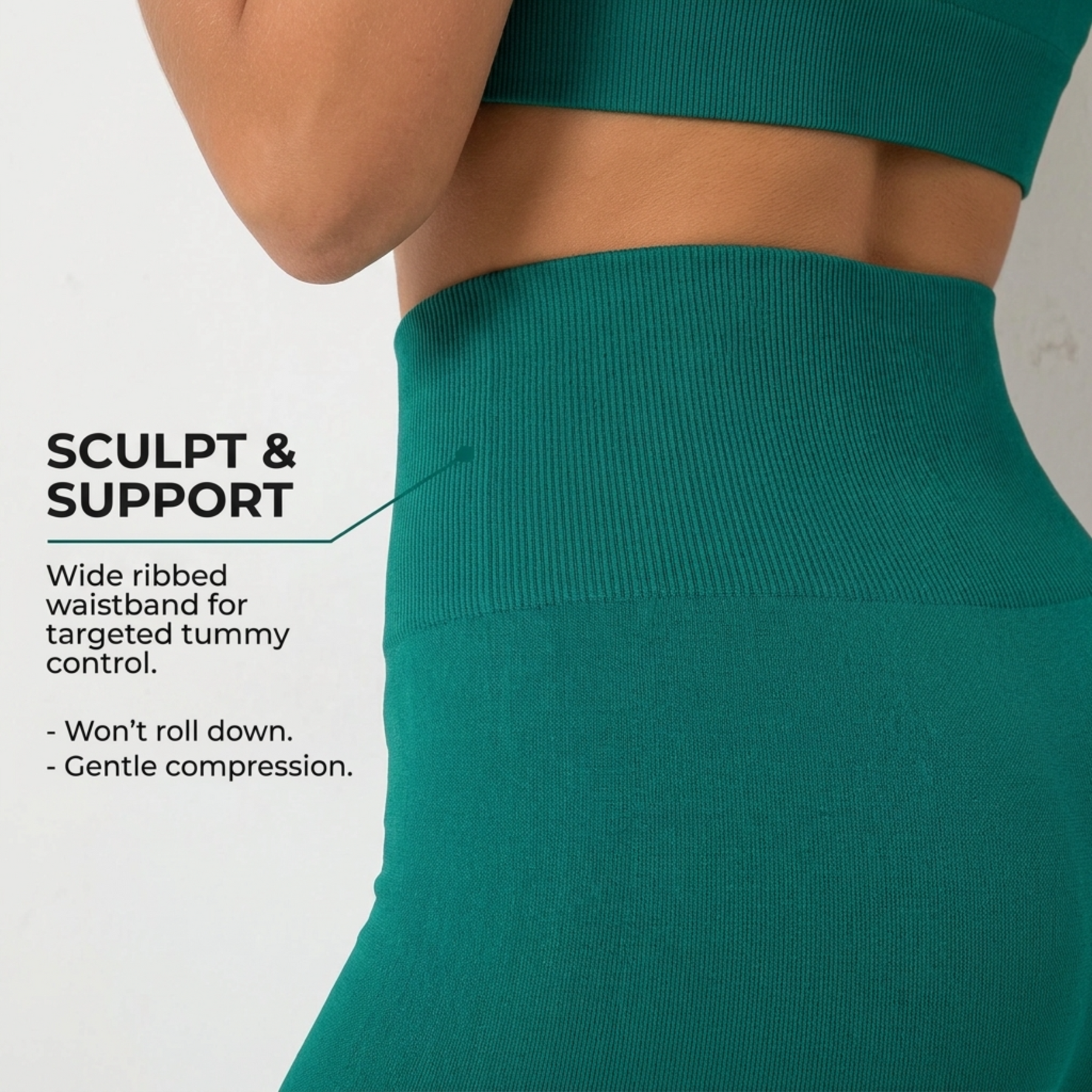 Yogazen Women's Seamless 2-Piece Workout Set – Green