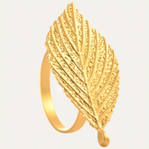 Set of four YGC-001 golden leaf napkin rings with elegant gold leaf design for decorative dining table decor.