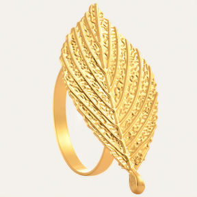 Set of four YGC-001 golden leaf napkin rings with elegant gold leaf design for decorative dining table decor.