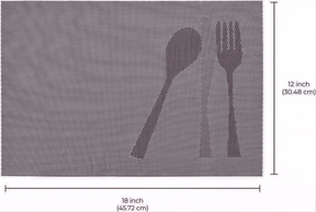 Set of four Devonshire light brown PVC placemats, washable table protectors for kitchen decor, durable and stylish.