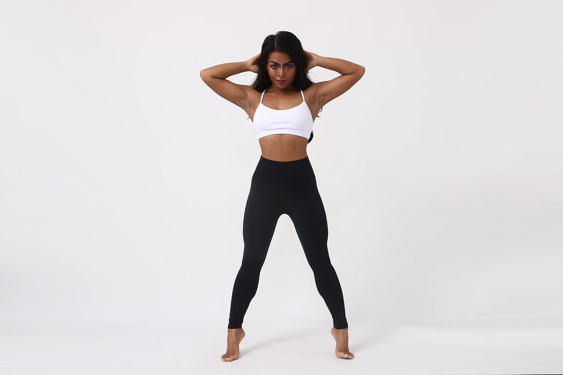 Yogazen Women's High-Waist Seamless Leggings – Black