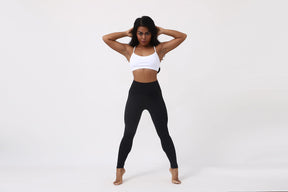 Yogazen Women's High-Waist Seamless Leggings – Black