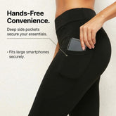 Yogazen Seamless Leggings with Pockets - Black