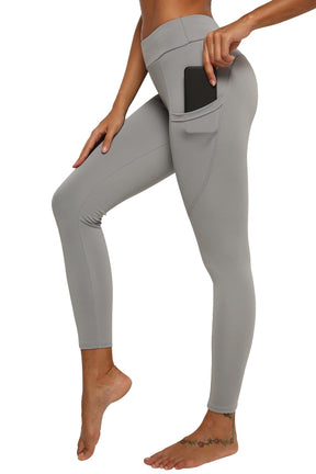 Yogazen Seamless Leggings with Pockets - Gray