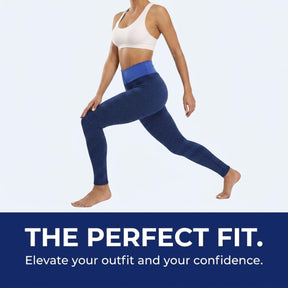 Yogazen Women's High-Waist Capri Leggings – Blue
