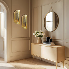 Gold Wall Candle Sconces with Tree of Life Design - Set of 2 - Decozen 