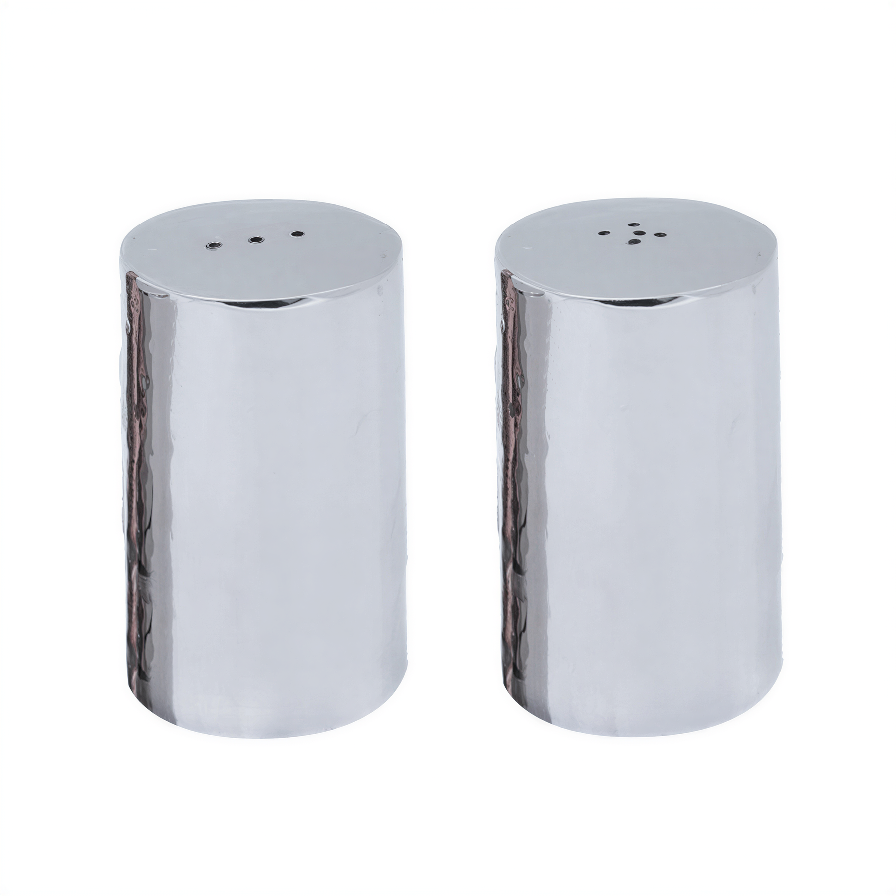 Salt and pepper shaker set from 25083RLF, stylish kitchen décor with ceramic shakers and metal caps.