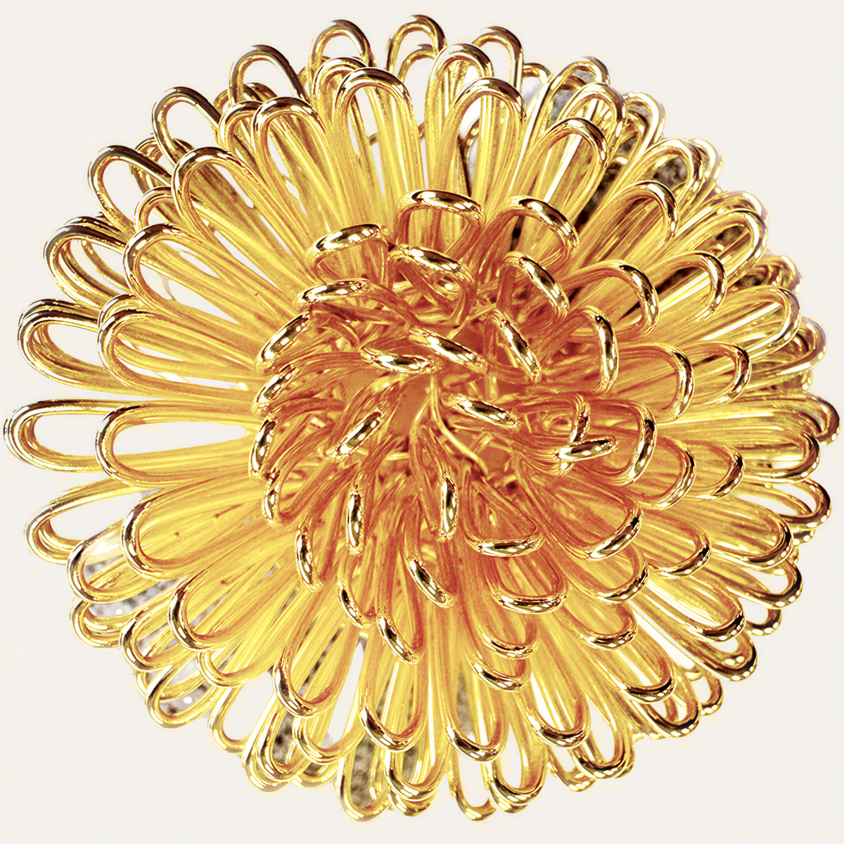 Set of four ZWZ-18-127 floral gold napkin rings featuring artistic floral design for decorative dining table accents.