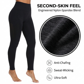Yogazen Women's High-Waist Seamless Leggings – Ruched Butt Tummy-Control Tights