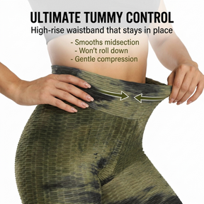 Yogazen Women's High-Waist Capri Leggings – Tummy-Control Yoga Pants (Camo & Brights)