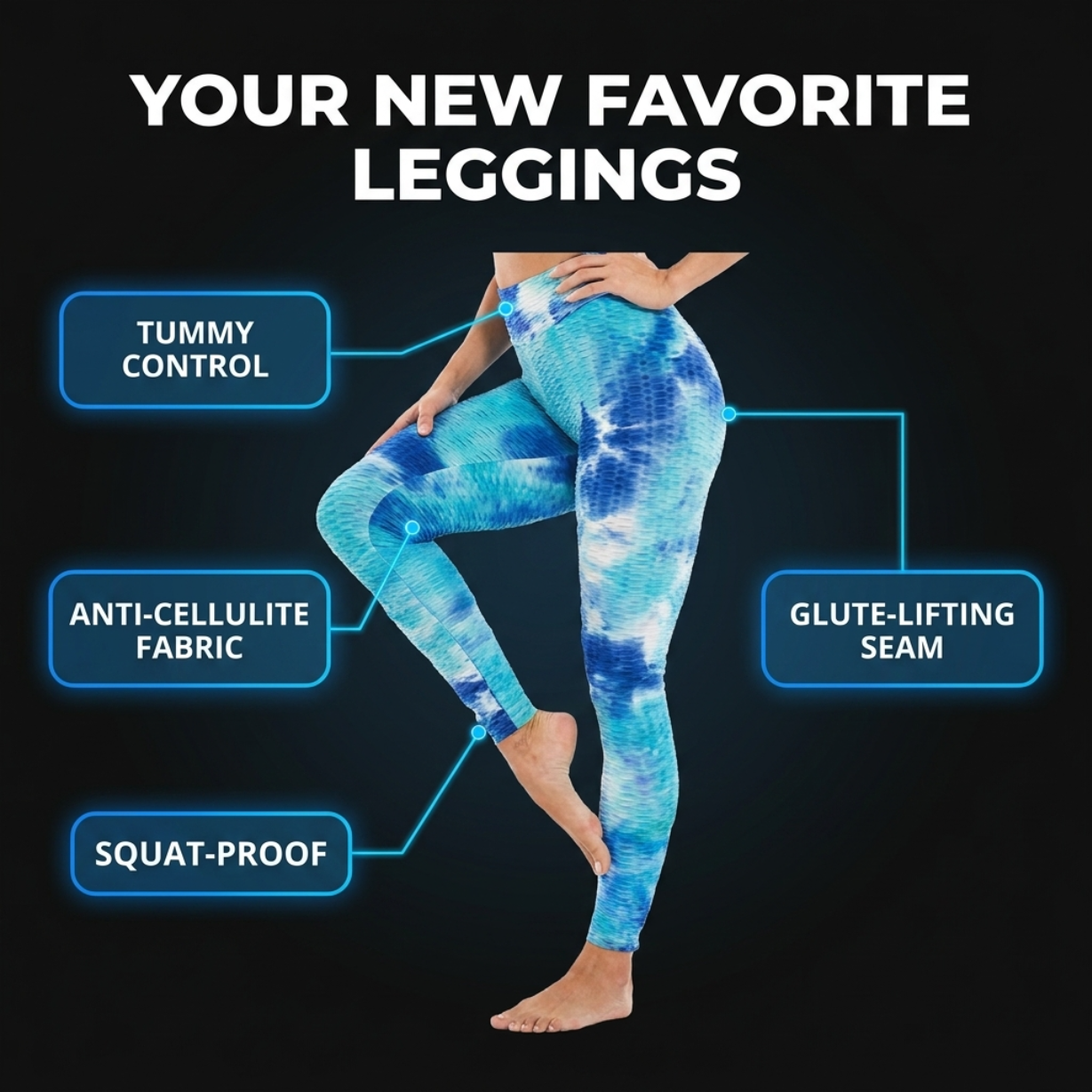 Yogazen Women's High-Waist Capri Leggings – Tummy-Control Yoga Pants (Camo & Brights)