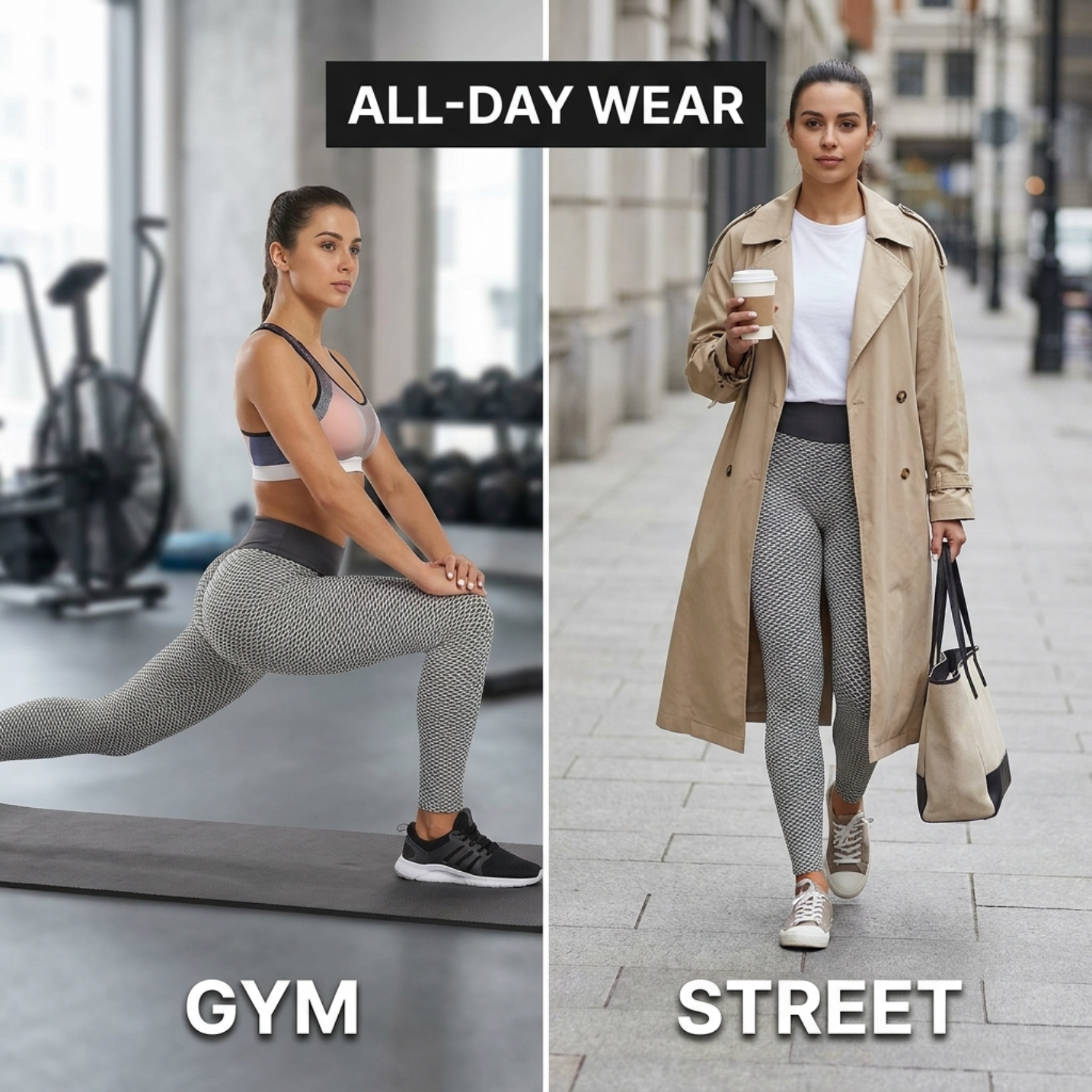 Yogazen Women's High-Waist Capri Leggings – Tummy-Control Yoga Pants