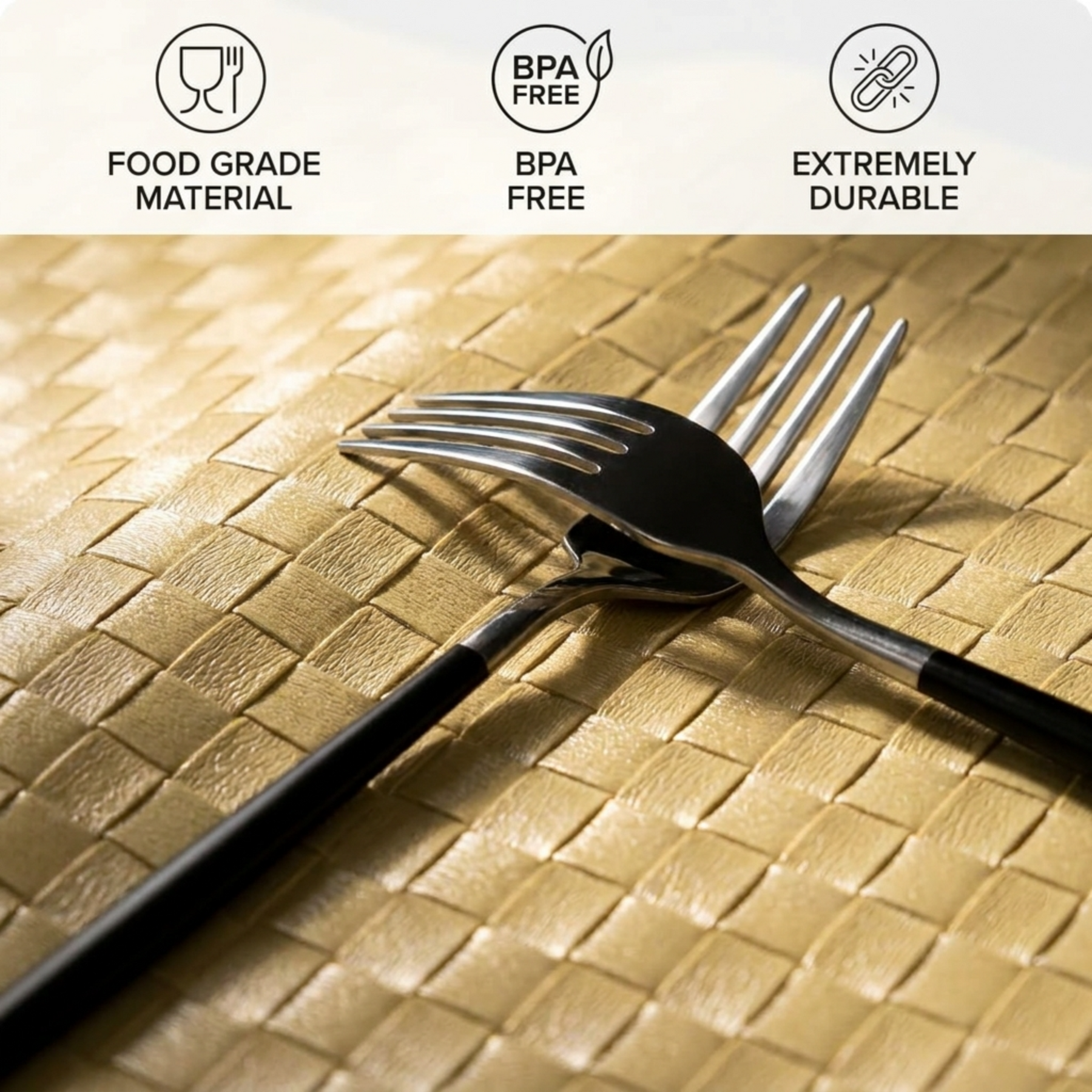 Set of 4 and 6 PVC placemats by 618EVA-7-2-4, featuring colorful, durable PVC material for table protection and decoration.