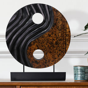 Yin Yang Handmade Wooden Sculpture