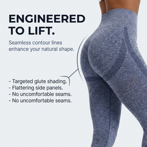 Yogazen Women's High-Waist Seamless Leggings – Ruched Butt Tummy-Control Tights