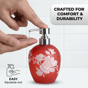 Elegant modern bathroom décor accessories set of 6 from The Savannah Collection by AH7001, including soap dispensers and holders.