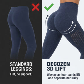 Yogazen Women's High-Waist Seamless Leggings – Ruched Butt Tummy-Control Tights