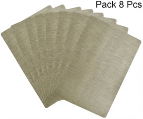 Woven PVC placemats set of 8 by TH1900614B, featuring textured woven design for dining table decoration and protection.