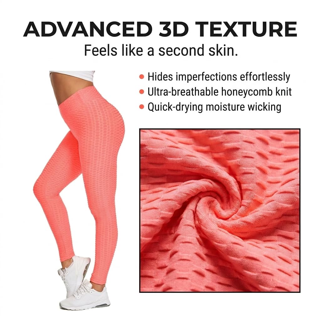 Decozen Scrunch Booty Leggings - Orange