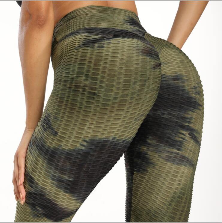 Yogazen Women's High-Waist Printed Capri Leggings – Camouflage
