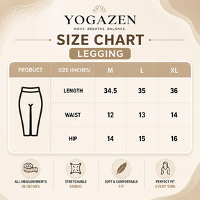 Yogazen Women's High-Waist Capri Leggings – Black