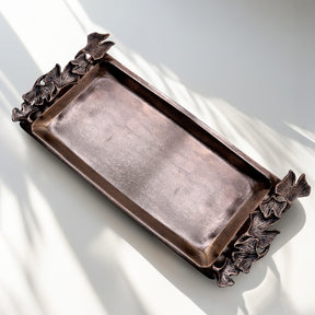 Gingko Grace – Modern Decorative Counter Accent Handmade Bathroom Vanity Tray - Decozen