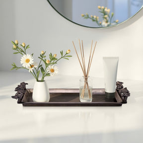 Gingko Grace – Modern Decorative Counter Accent Handmade Bathroom Vanity Tray - Decozen