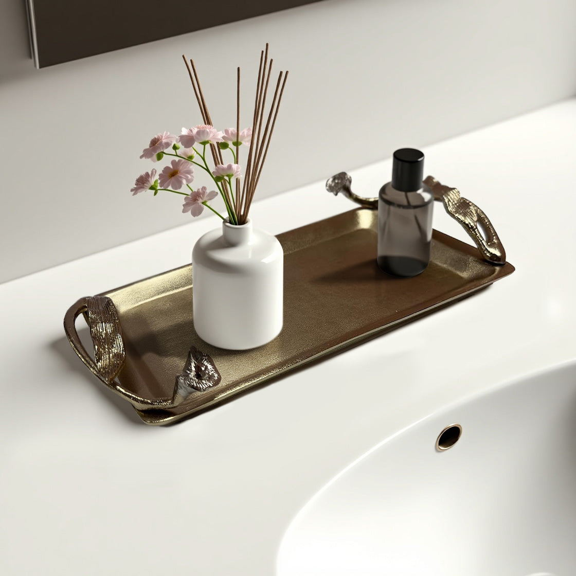 Calla Grace – Stylish Decorative Counter Decor Handmade Bathroom Vanity Tray - Decozen