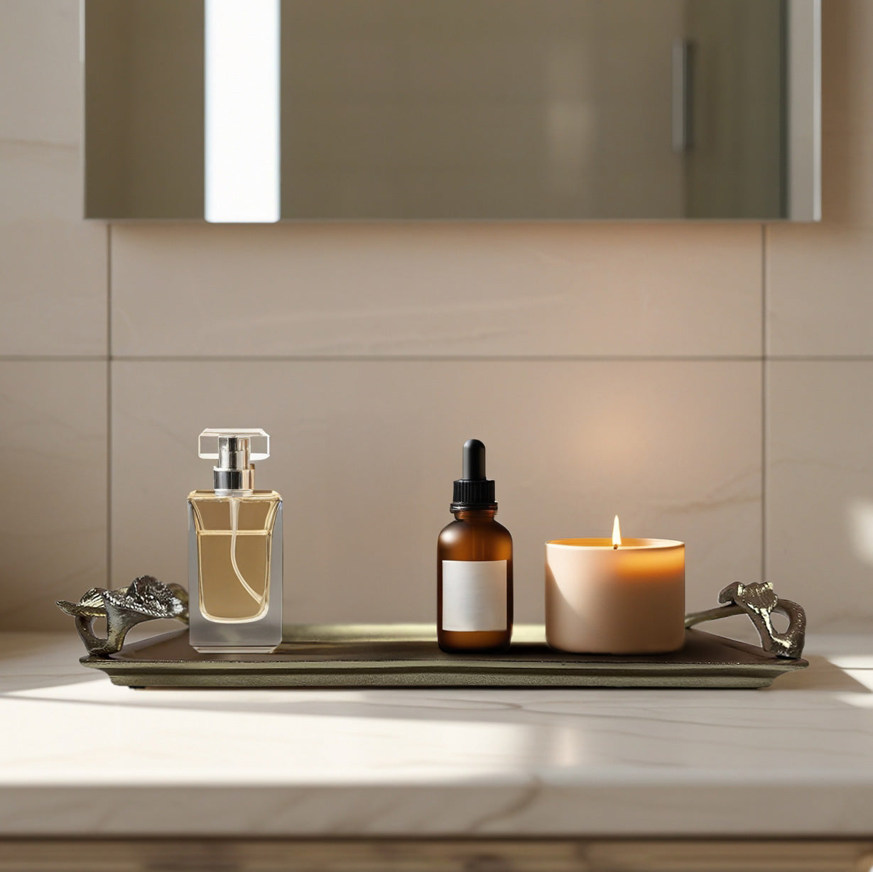 Calla Grace – Stylish Decorative Counter Decor Handmade Bathroom Vanity Tray - Decozen