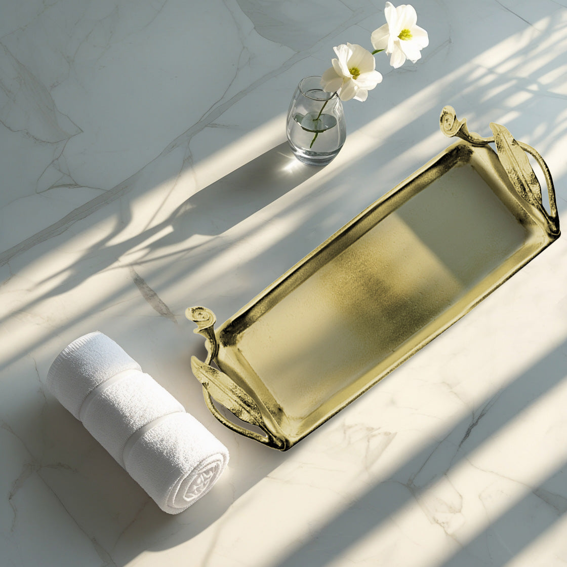Calla Grace – Stylish Decorative Counter Decor Handmade Bathroom Vanity Tray - Decozen