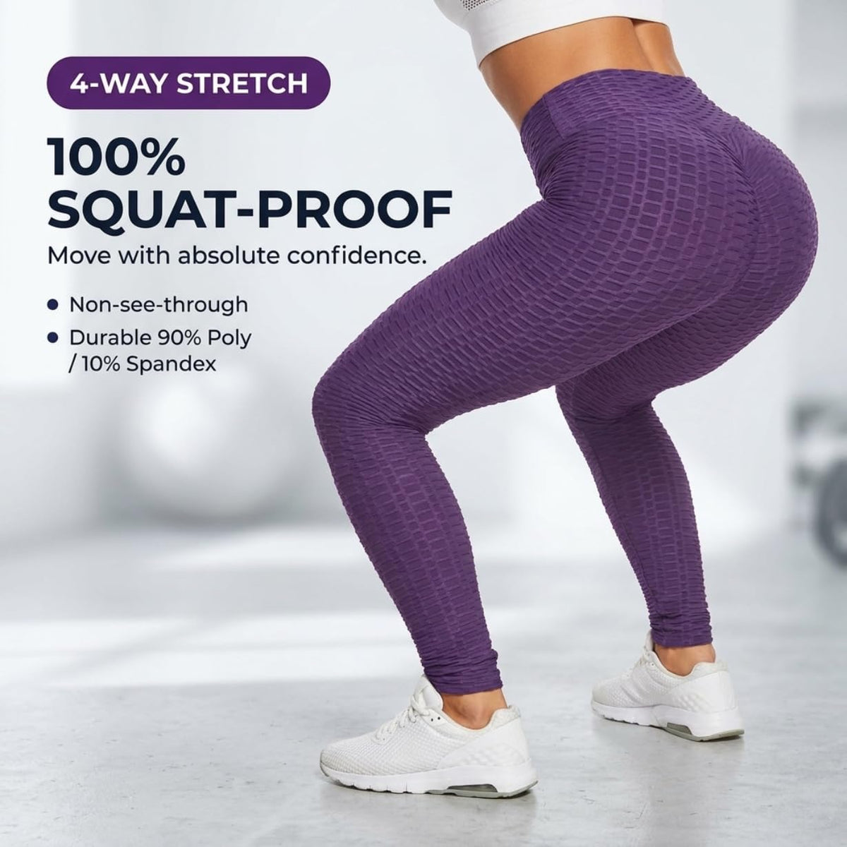 Decozen Scrunch Booty Leggings - Purple