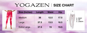 Yogazen Women's High-Waist Printed Capri Leggings – Blue