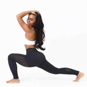 Yogazen Women's High-Waist Seamless Leggings – Black