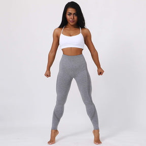 Yogazen Women's High-Waist Seamless Leggings – Light Gray