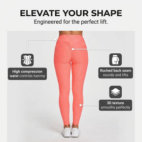 Yogazen Women's High-Waist Scrunch Booty Leggings – Orange