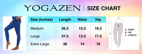 Yogazen Women's High-Waist Seamless Leggings with Side Pockets – Black
