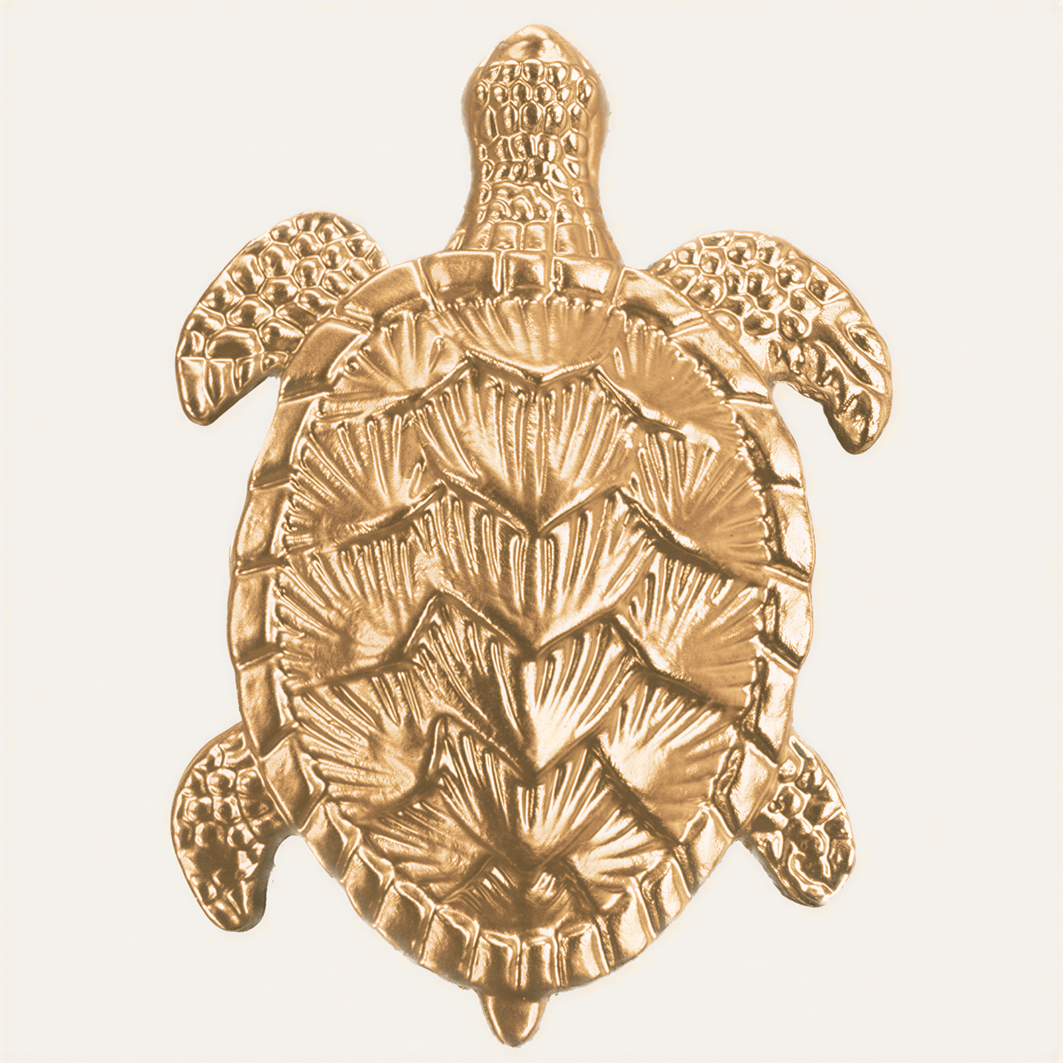 Set of four ZWZ-19-079 golden shell napkin rings with turtle design, elegant decorative pieces for dining table decor.