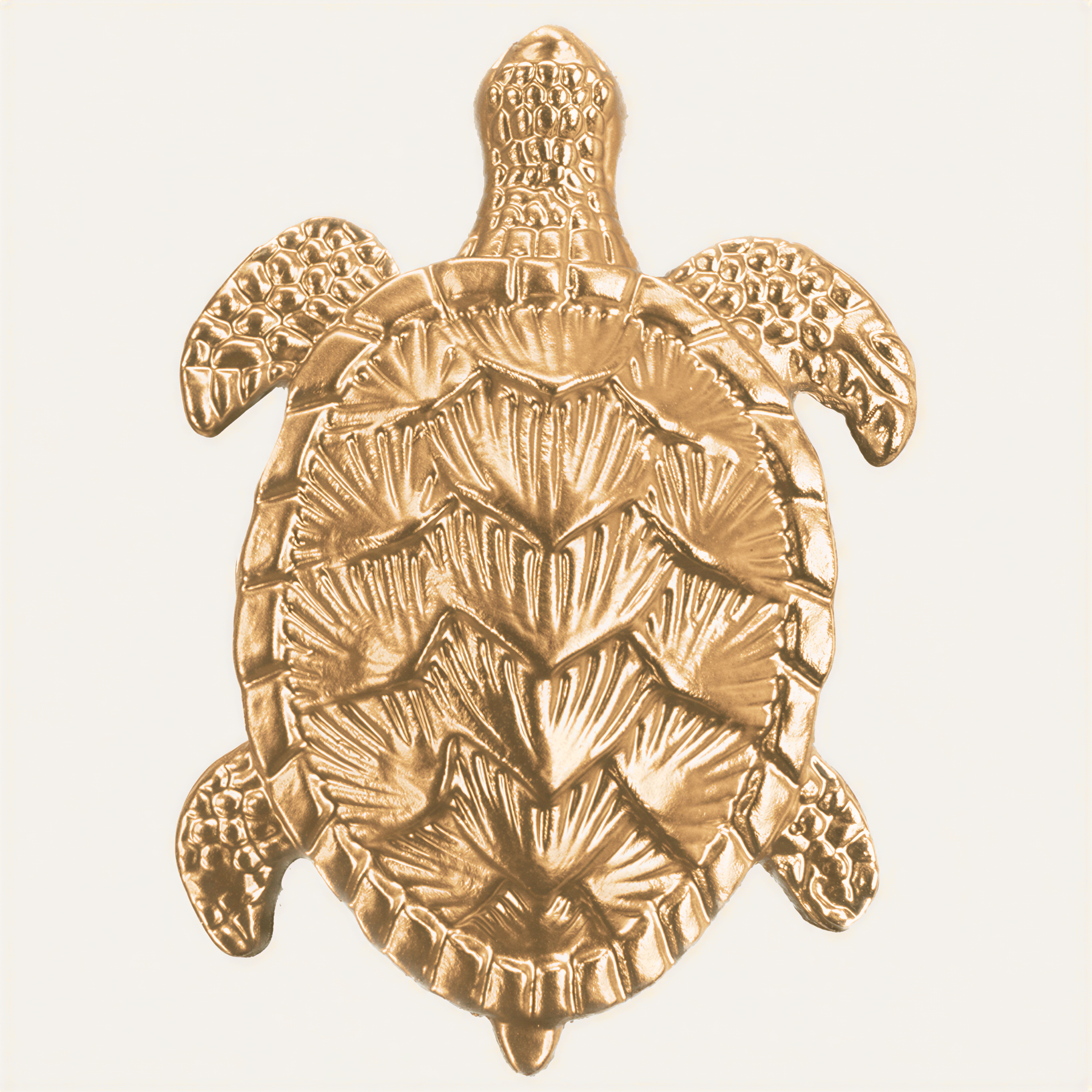 Set of four ZWZ-19-079 golden shell napkin rings with turtle design, elegant decorative pieces for dining table decor.
