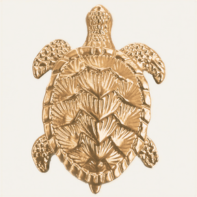 Set of four ZWZ-19-079 golden shell napkin rings with turtle design, elegant decorative pieces for dining table decor.