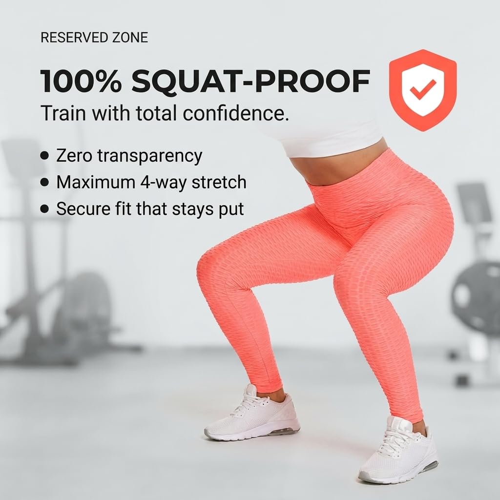 Decozen Scrunch Booty Leggings - Orange