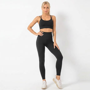 Decozen Seamless 2-Piece Workout Set - Black
