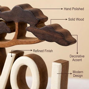 Wood Heart Sculpture, Gift for Her, Valentines Day Gifts for Her, Mom Dad Wife Valentines Gift