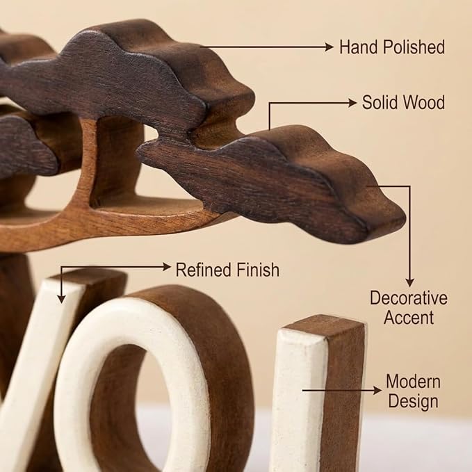 Wood Heart Sculpture, Gift for Her, Valentines Day Gifts for Her, Mom Dad Wife Valentines Gift