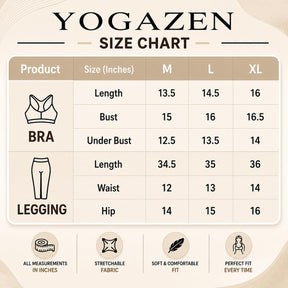 Yogazen Women's Seamless 2-Piece Workout Set – Black