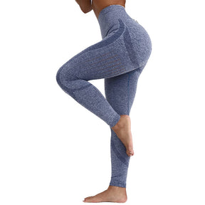 Yogazen Seamless Leggings - Blue